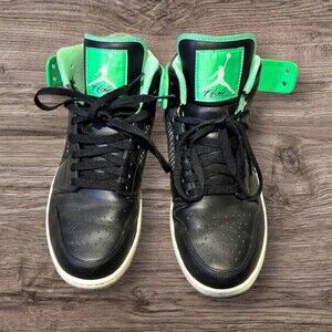 Jordan Air Jordan 1 Retro 89 Men's High Top Sneakers Black Green Glow 10